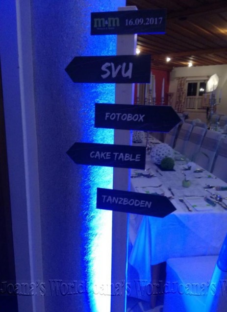 Wegweiser Hochzeit Schilder