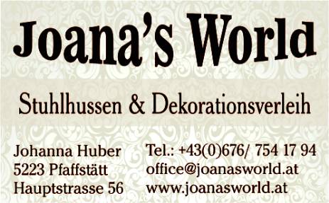 Visitenkarte Joana's World